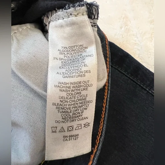 DKNY City Skinny Jeans Dark Wash Indigo Denim 6x 28 - Picture 5 of 7